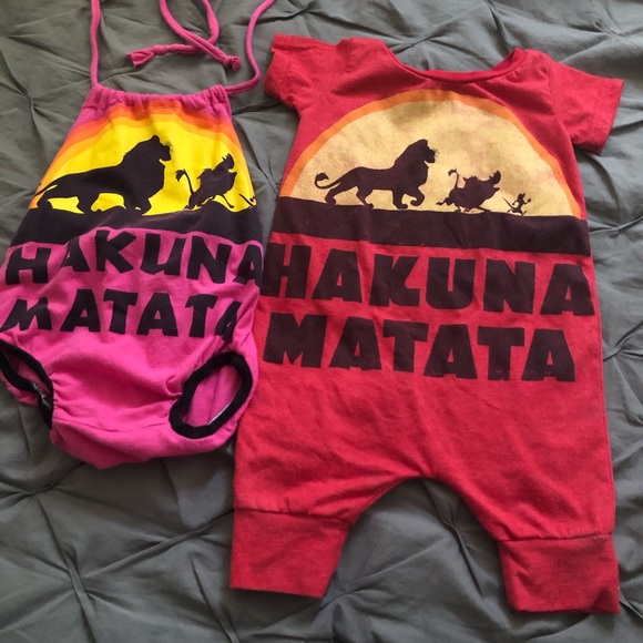 Disney Lion King Hakuna Matata Tshirt Romper - Picture 3 of 3